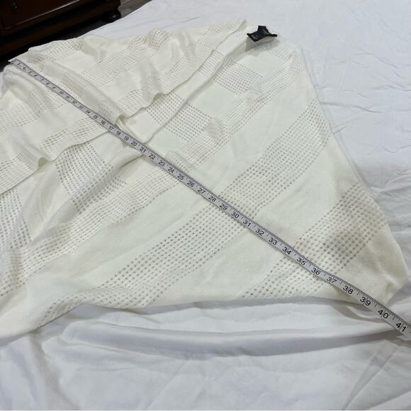 Layers by Lizden Shawl like Cardigan Sweater NWT White S/M - Picture 5 of 8